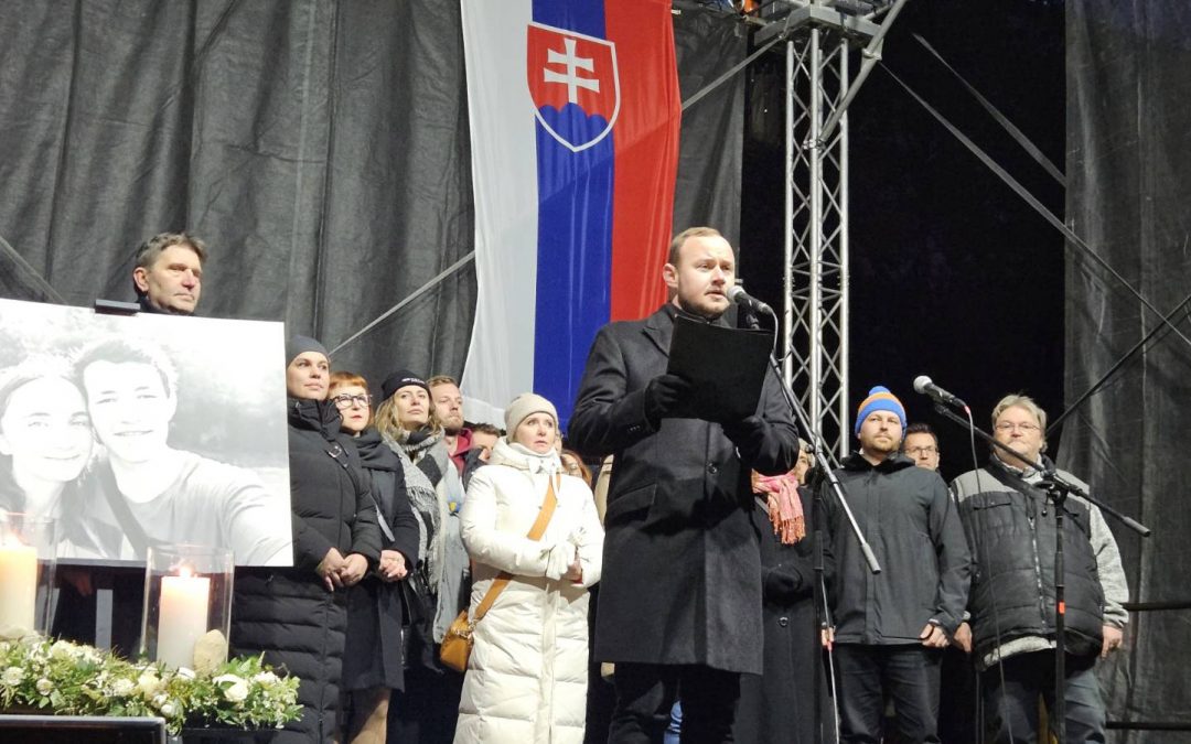 Občianska spoločnosť spomínala na Jána Kuciaka a Martinu Kušnírovú